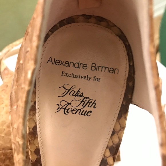 Alexandre Birman Python Peep Toe Sandals - Picture 9 of 15